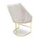 Kit 2 Poltronas Decorativas Alana Veludo Bege Base De Ferro Dourado - Pallazio