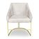 Kit 2 Poltronas Decorativas Alana Veludo Bege Base De Ferro Dourado - Pallazio