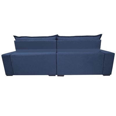 Sofá Retrátil E Reclinável 2,15m Molas Ensacadas Cama Inbox Elegance Com Thermogel Velusoft Azul