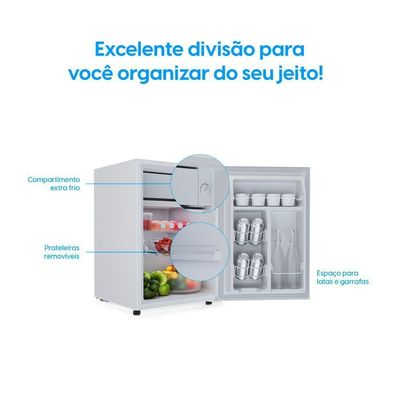 Frigobar 47 Litros Elgin Porta Reversível Compartimento Extra Frio BAFN047D2NA Branco 220V