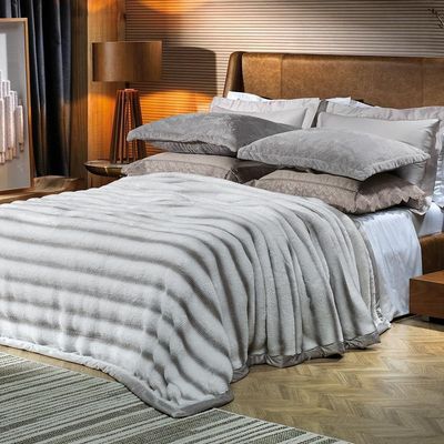 Cobertor Queen Ocean Altenburg Blend Cinza Nuvem