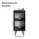 Balcão De Cozinha 40 Cm 1 Porta Com Pés Preto Nice Madesa Preto