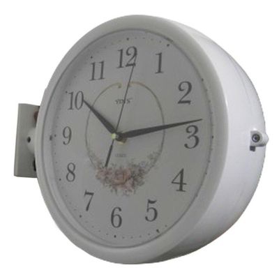 Relógio Vintage Dupla Face Decorativo Estação De Trem Branco Luxo