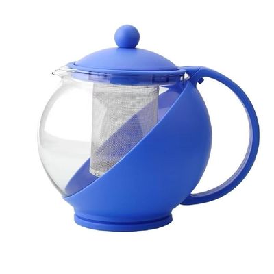 Bule Cha Cafe Infusor Chaleira Vidro 1250ml Cafeteira Inox Jarra Suco Filtro Coador Grande
