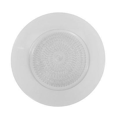 Jogo 4 Prato Raso De Vidro Acquamarine Transparente 22,5cm Class Home