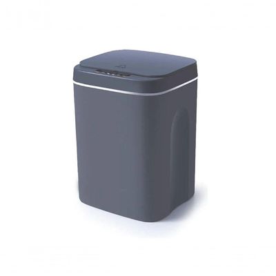 Lixeira Automática Inteligente 12 Litros Cinza Sensor Smart Higiene Sem Toque Visual Moderno
