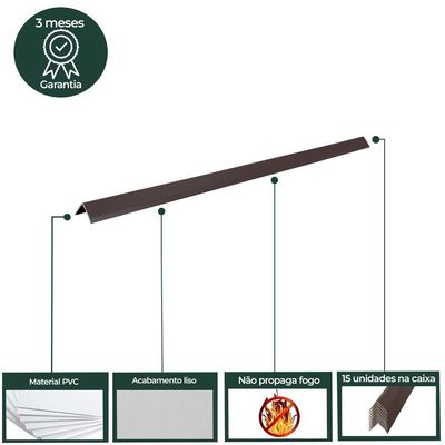 Cantoneira L Pvc Canto 25mmx25mmx300cm 15 Un Bariri - Tk