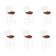 Kit 6 Banquetas Bistrô Bertoia Branca D80 Com Assento Marrom