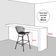 Kit 6 Banquetas Bistrô Bertoia Branca D60 Com Assento Cobre