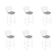 Kit 6 Banquetas Bistrô Bertoia Branca D60 Com Assento Bege
