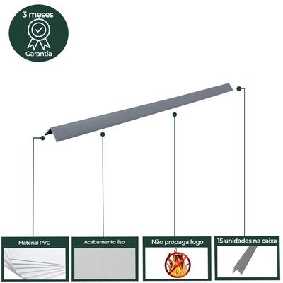 Cantoneira L Pvc Canto 25mmx25mmx300cm 15 Un Bariri - Tk