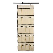 Sapateira Vertical  Porta E Pare  20 Divisórias Organização Gigante E Espaço Livre No Closet Bege