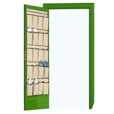 Sapateira Vertical  Porta E Pare  20 Divisórias Organização Gigante E Espaço Livre No Closet Bege