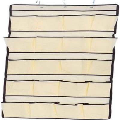 Sapateira Vertical  Porta E Pare  20 Divisórias Organização Gigante E Espaço Livre No Closet Bege