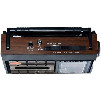 Rádio Vintage Portátil Am-fm-tv-sw Com Alto-falante Hi-fi E Fone De Ouvido – Bivolt Sw