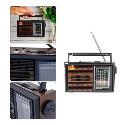 Rádio Vintage Portátil Am-fm-tv-sw Com Alto-falante Hi-fi E Fone De Ouvido – Bivolt Sw