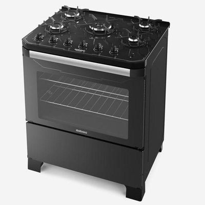Fogão Itatiaia Itamaster 5 Bocas Preto Bivolt