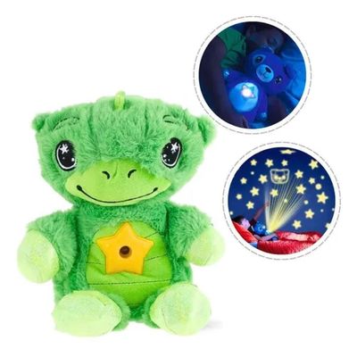 Urso De Pelúcia Projetor De Estrelas Luz Noturna Musical Ursinho Abajur Infantil Verde