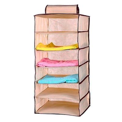 Organizador Guardaroupa Vertical  6 Prateleiras Para Manter Closet E Armário Sempre Organizados