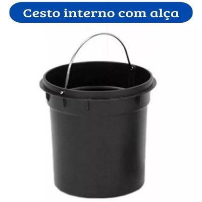 Lixeira Inox 12l Luxo Com Tampa E Pedal – Cesto Grande Para Cozinha, Banheiro E Escritório