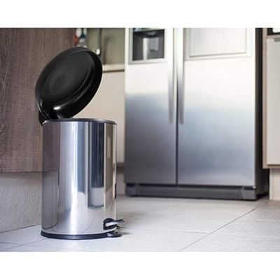 Lixeira Inox 12l Luxo Com Tampa E Pedal – Cesto Grande Para Cozinha, Banheiro E Escritório