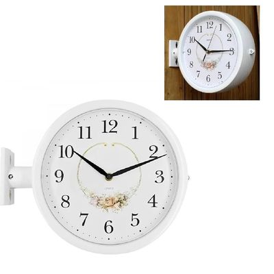 Relógio  Pare Dupla Face Vintage Estação  Trem Branco coração Retrô  Elegância E Sofisticação