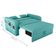Sofá Cama 2 Lugares Com Baú Hiram Veludo Verde Menta