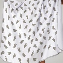 Toalha Baby C/ Capuz Tecebem Estampada c/ Fralda Mia Branco