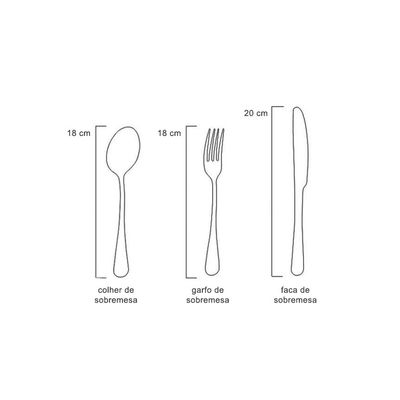 Colher de Sobremesa Furta Cor Aço Inox 4un