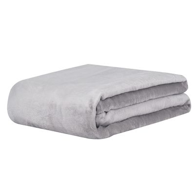Cobertor Manta Super Soft 300g Casal 1,80mx2,20m Prata Sonhare