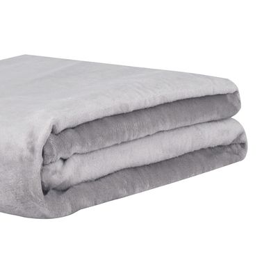 Cobertor Manta Super Soft 300g Casal 1,80mx2,20m Prata Sonhare