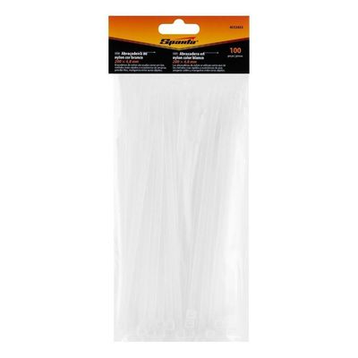 Abraçadeira Plástico 200x4.8mm Branca Sparta 4553455