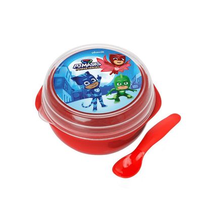 Bowl Com Tampa E Colher 500ml Pj Masks Decorado Pj Masks