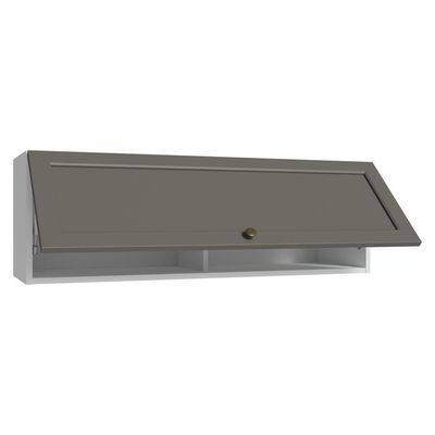 Armário Aéreo 100 Cm 1 Porta Basculante Branco/cinza Vik Madesa Branco/cinza