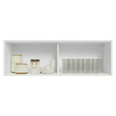 Armário Aéreo 100 Cm 1 Porta Basculante Branco/cinza Vik Madesa Branco/cinza
