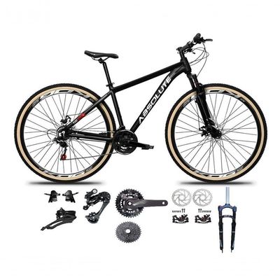 Bicicleta Aro 29 Absolute Nero 5 Kit 2x9 Gta Sunrun K7 Freio A Disco Garfo Com Trava Preto 21