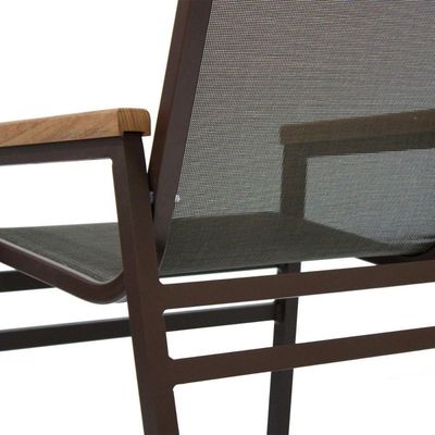 Jogo De Mesa Ripada 8 Cadeiras Praia De Jardim Piscina Jantar Marrom