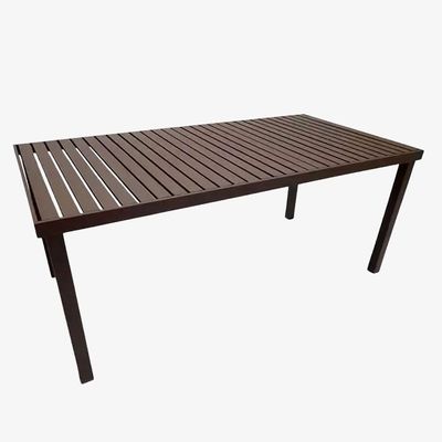 Jogo De Mesa Ripada 8 Cadeiras Praia De Jardim Piscina Jantar Marrom