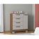 Cômoda 868 4 Gavetas E 1 Porta Com Guarda Roupa Casal Tóquio 6 Portas Castanho Off White - Poquema