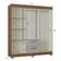 Cômoda 868 4 Gavetas E 1 Porta Com Guarda Roupa Casal Tóquio 6 Portas Castanho Off White - Poquema