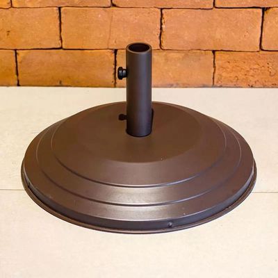 Base Para Ombrelone E Guarda-sol 3,00m 2,40m Nossa Kasa Alumínio E Concreto 19,5kg Marrom
