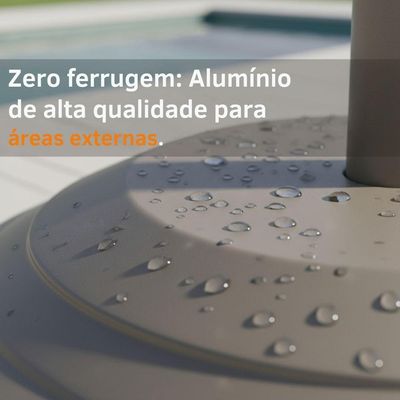 Base Para Ombrelone E Guarda-sol 3,00m 2,40m Nossa Kasa Alumínio E Concreto 19,5kg Fendi