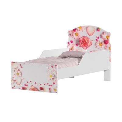 Mini Cama Rosas Com Colchão