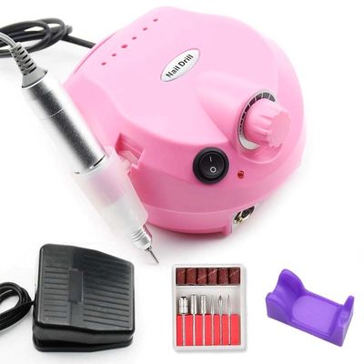 Motor Lixadeira Manicure Pedicure Ferramenta Lixa Eletrica Cor:Rosa