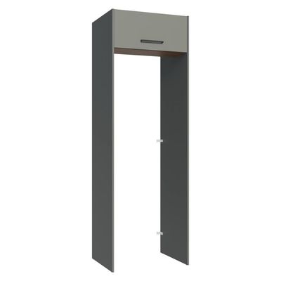 Porta-geladeira 73 Cm 1 Porta Basculante Cinza/rustic/cinza Agata Madesa Cinza/rustic/cinza