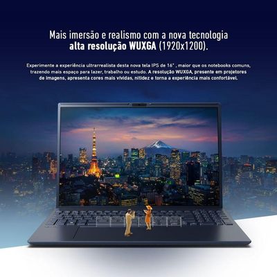 Notebook VAIO FE16 Intel® Core™ i5-1334U Linux 24GB RAM 512GB SSD 16" IPS WUXGA Antirreflexo - Cinza Grafite