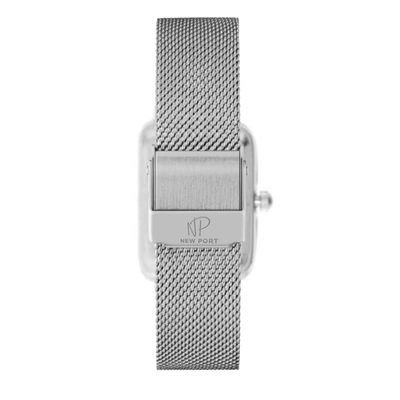 Relógio Feminino Quadrado Elegante Analógico New Port Prata