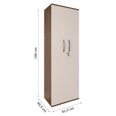 Kit 2 Armário Organizador Multiuso Kiev Lavanderia 2 Portas Mel-perola