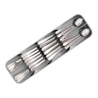 Organizador de Gaveta para Talheres Cinza