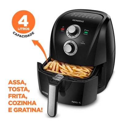 Fritadeira Elétrica Air Fryer Mondial Afn-40-LE 4L Preta - 220V